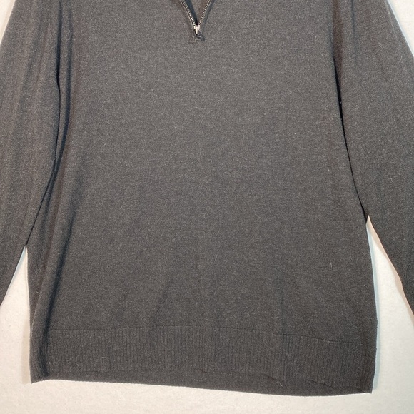 Smartwool Men's Sparwood Charcoal Black Merino Wool Quarter Zip Sweater XL - Picture 5 of 15